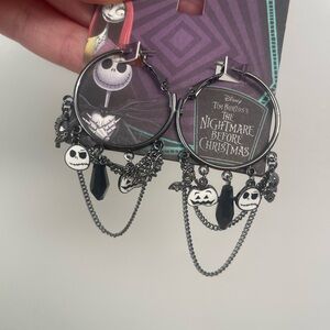 Disney Black and Silver Nightmare Before Christmas Earrings